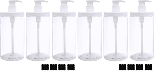 Cosywell Refillable Pump Bottle Dispenser 3x 1000ml White Wide Mouth Set