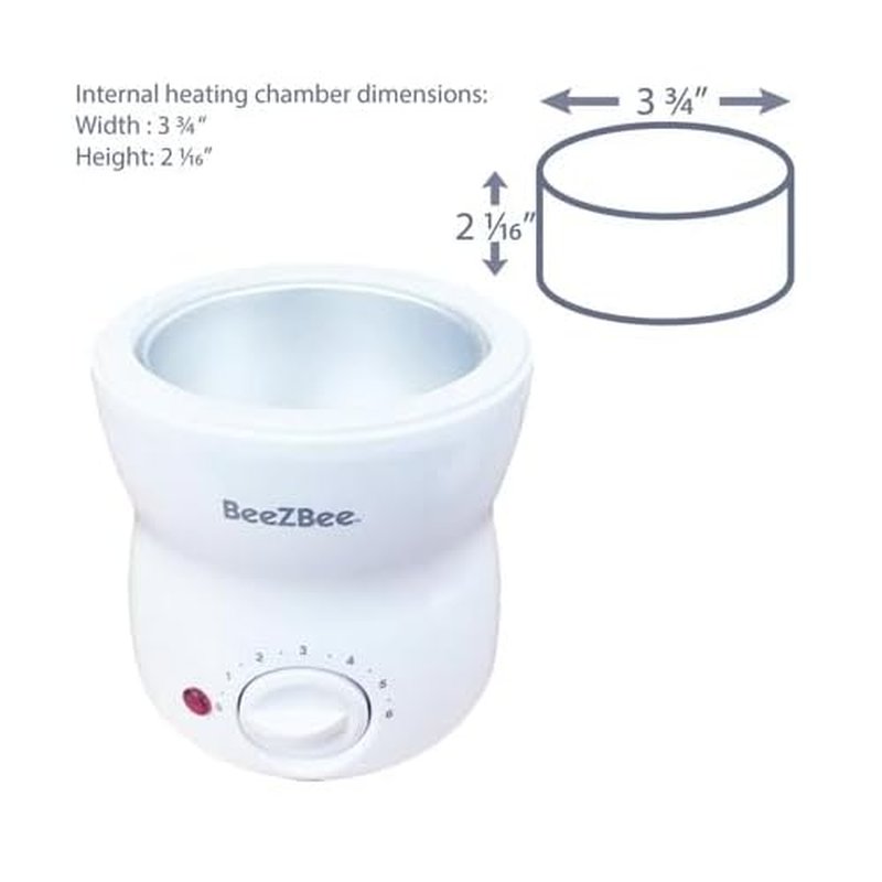 BeezBee Professional Wax Warmer, 14oz Capacity, Temperature Control Dial, White