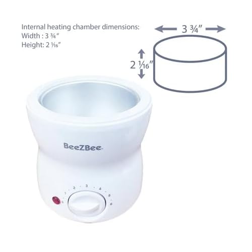 BeezBee Professional Wax Warmer, 14oz Capacity, Temperature Control Dial, White