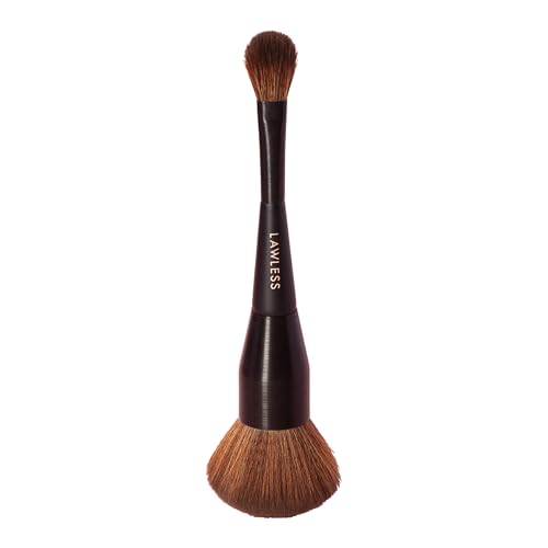 LAWLESS Women's Dual Ended Powder Brush - Precise & Blending Makeup Tool