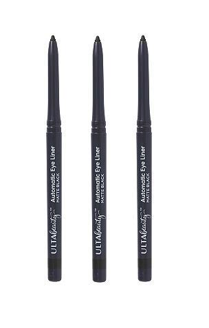 Velvet Matte Waterproof Automatic Eyeliner Pencil - Matte Black, 0.01 oz, 3 Pack (Variation: Matte Black)
