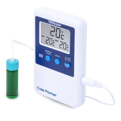 Traceable Digital Thermometer with Calibration and 5 mL Probe Bottle
