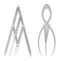 2 Pcs Golden Ratio Caliper, Eyebrow Mapping Brow Tool for Eyebrows Shaping Tattoo Makeup, 1:1.618 Measure Tool & 3-Point Positioning Ruler