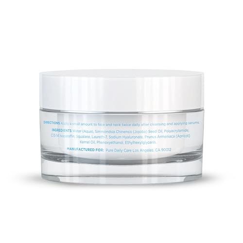 1.7 Oz Hyaluronic Moisturizer - Silicone-Free Hydrating Face Cream for All Skin Types - Pack of 1
