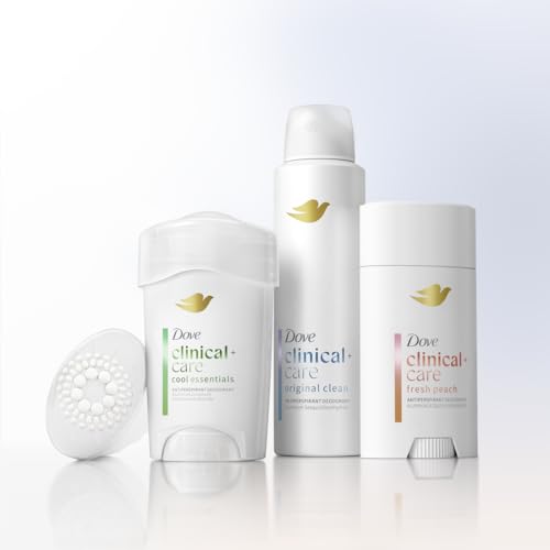Dove Clinical + Care Antiperspirant Deodorant Dry Spray for Women 3.8 oz Pack of 2 - Fresh Peach