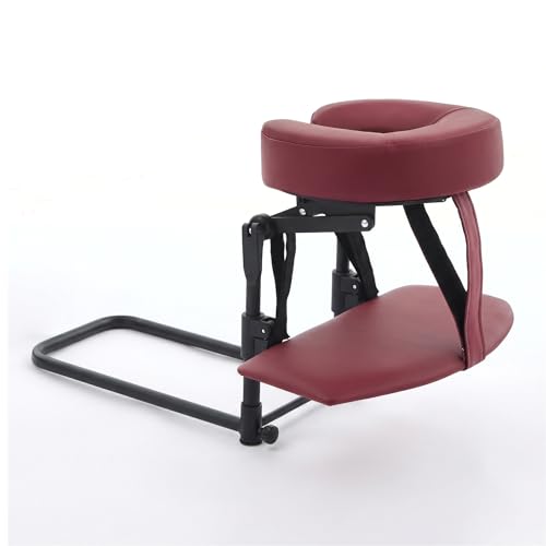 Adjustable Bed Massage Headrest with Memory Foam & Long Armrest Shelf Burgundy