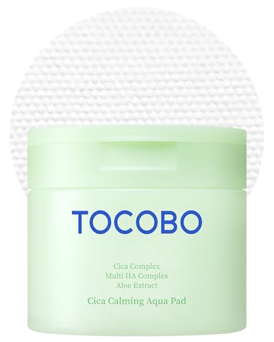Calming Aqua Toner Pads for Sensitive Skin - 60 Vegan Dual-Sided Masks
