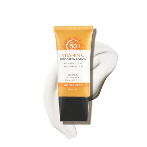 SPF 50 Sunscreen for Face & Body with Vitamin C & E - Waterproof, Lightweight