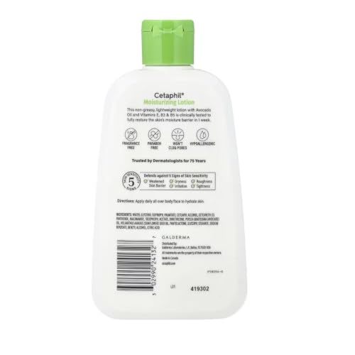Cetaphil Moisturizing Body & Face Lotion 8oz Pack of 3 for Sensitive Skin