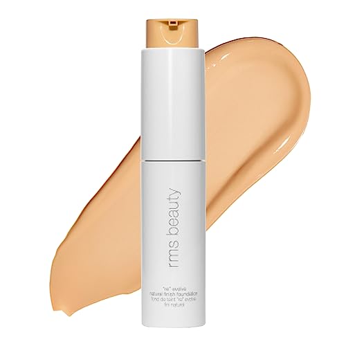 RMS Beauty ReEvolve Natural Finish Liquid Foundation ? Lightweight, Hydrating, Buildable Coverage for Medium Skin Tone Evenness, Nourishing & Long-Lasting, 1 fl oz