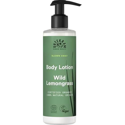 Urtekram Body Lotion - Wild Lemongrass - All Skin Types - 245 ml, Vegan, Organic, Moisturizing, Natural Origin