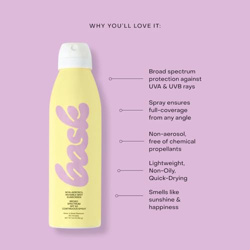 Bask SPF 50 Sunscreen Spray Non-Aerosol 5.5 oz - Broad Spectrum UVA/UVB, Reef-Friendly, Lightweight & Moisturizing (Variation of This Listing)