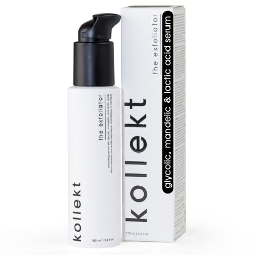 Mandelic Acid Anti-Aging Serum for Wrinkles & Fine Lines, Gentle Facial Exfoliator for Large Pores, Dark Spots, Blackheads ? with Lactic & Glycolic Acid | Gentle Daily Exfoliation + Hydration