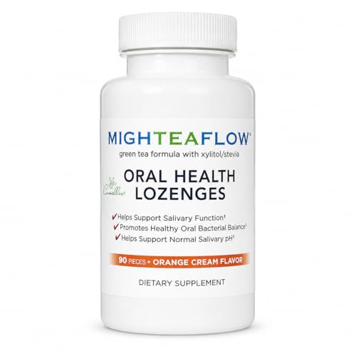 Natural Dry Mouth Lozenges with Xylitol and Green Tea - 90 Count