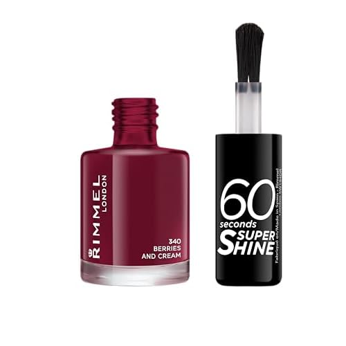 Rimmel London 60 Seconds Super Shine Nail Lacquer 340 Berries And Cream