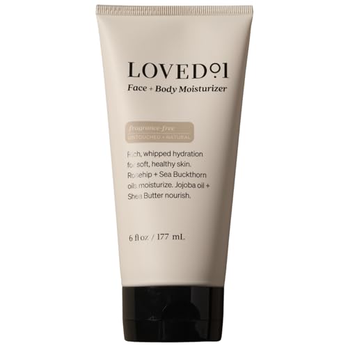 Loved01 Daily Face & Body Moisturizer, John Legend Skincare, Fragrance-Free & Non-Greasy Shea Butter Cream, Deep Hydrating Formula for Dry & Sensitive Skin, Vegan & Cruelty-Free, 6 oz