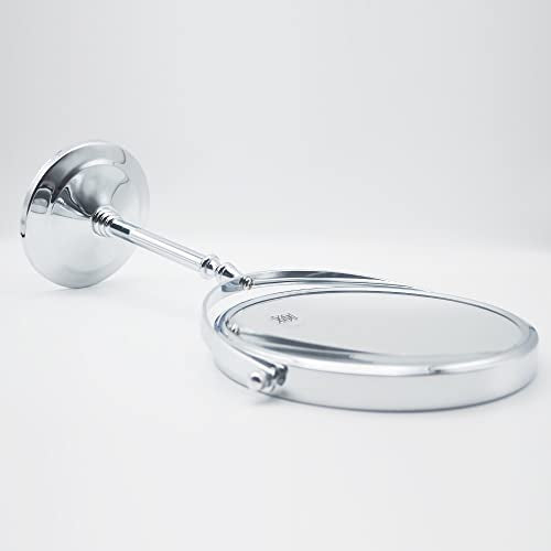 8-Inch Double-Sided Makeup Mirror with 10X & 1X Magnification, 360 Swivel Desktop Mirror