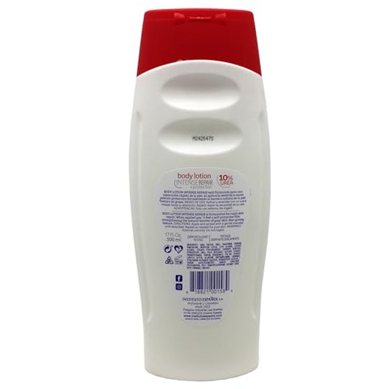 Avena Instituto Espanol Intense Repair Protection, Body Lotion for Sensitive Skin, Soothes The Skin, Intense Emollient, Soft and Glowing Skin, Dry Skin, 17 Fl Oz Each, 2- Pack, Bottles