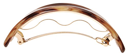 Extra Volume Caramel Horn Barrette - Thick Hair Claw, French Twist Accessory