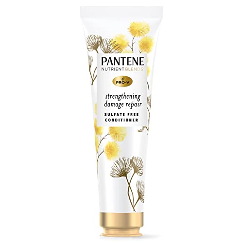 Pantene Sulfate Free Conditioner, Hair Strengthening Anti Frizz Damage Repair with Castor Oil, Safe for Color Treated Hair, Nutrient Blends, 8.0 oz