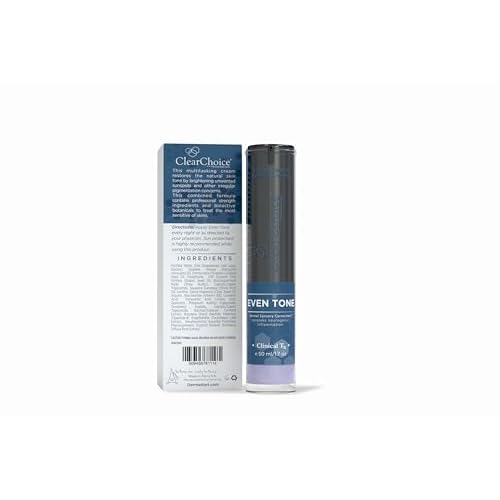 Clear Choice Even Tone Cream | HQ-Free Formula for Hyperpigmentation, Dark Spots, and Uneven Skin Tone | Professional-Strength with Bioactive Botanicals | Enhances and Restores Skin Tone.