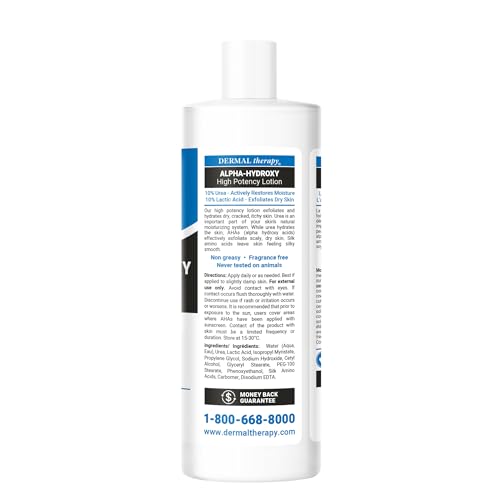 Revitalizing Body Lotion with 10% Urea and Lactic Acid - Fragrance-Free, Hydrating & Exfoliating for Dry Skin