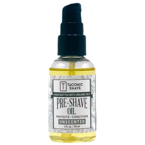 Taconic Shave Premium Natural Pre-Shave Oil (2 oz.) ? Unscented ? Protects Against Irritation and Razor Burn when Shaving with a Cartridge, Safety or Straight Razor
