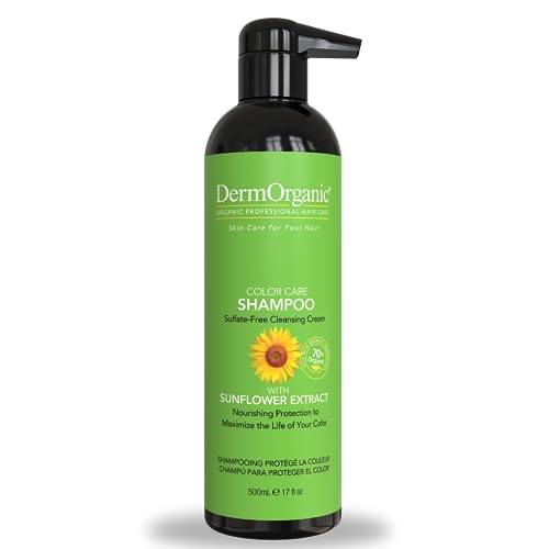 DermOrganic Color Care Sulfate-Free Cream Shampoo for Color-Treated Hair 17 fl oz