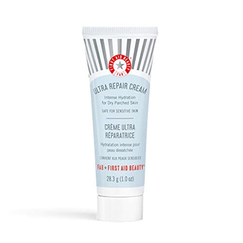 First Aid Beauty - Ultra Repair Cream - Intense Hydration Face & Body Moisturizer - Whipped Colloidal Oatmeal Clinically Proven to Strengthen Skin Barrier in 7 Days - Helps Relieve Eczema, 1 oz