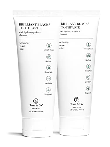 Whitening Toothpaste with Hydroxyapatite & Bamboo Charcoal - Mint, 3.4 oz, Pack of 2
