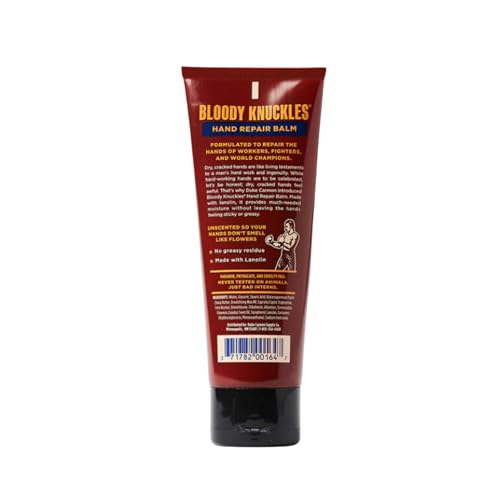 Duke Cannon Bloody Knuckles Hand Balm 3 oz (Pack of 4) – Fragrance-Free, Non-Greasy
