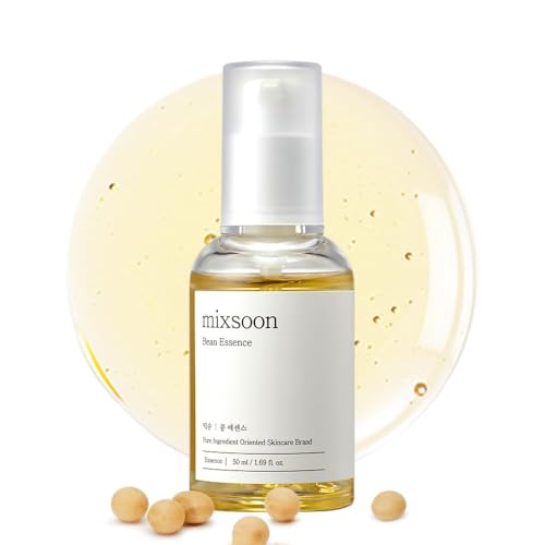 Mixsoon Bean Essence Glass Skin Serum 50ml - Gentle Exfoliating Hydrating Face Essence with Fermented Beans