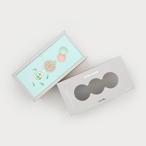 Mello Bath Accessories Deep Soak | Self Care Gifts for Women | Spa Gifts for Women & Relaxation Gifts for Women | Bath Accessories Includes Konjac Sponge, Incense Cones & Exfoliating Brush