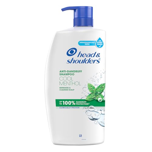 Head & Shoulders Anti-Dandruff Shampoo with Menthol 1L - Gentle for Color & Chemically Treated Hair