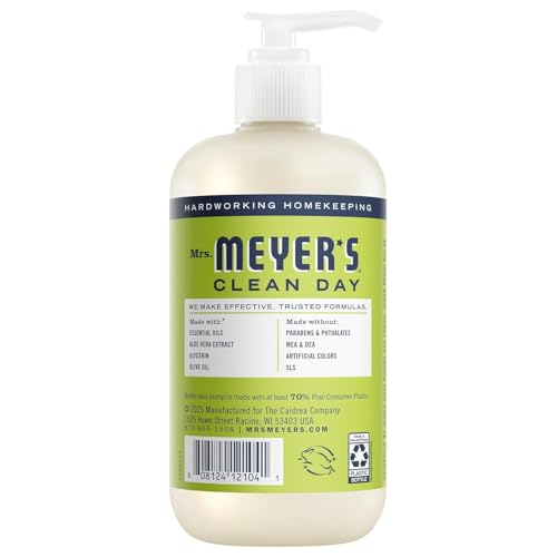 Mrs. Meyer's Botanical Bloom Hand Soap Variety Pack 12.5 Fl Oz (6 Count) - Rosemary, Basil, Geranium, Honeysuckle, Lavender & Lemon Verbena