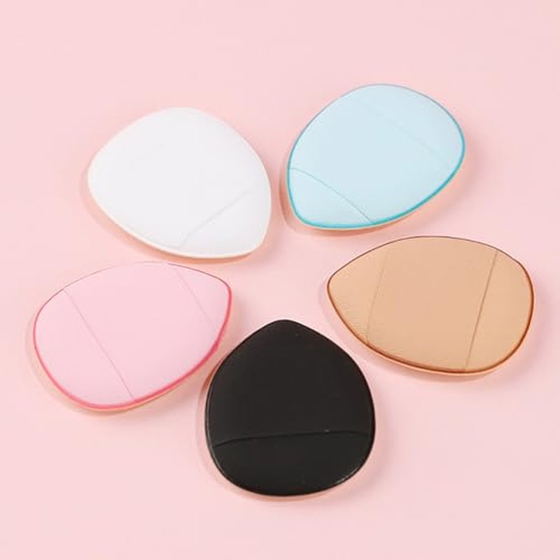 Mini Fingertip Powder Puff Set 15 Pcs Washable Makeup Sponges with Case for Precise Facial Foundation Application Cream Liquid Cosmetics