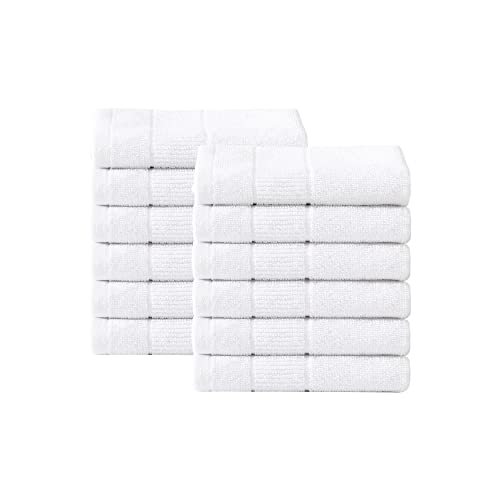 Tommy Bahama - Washcloths, Soft & Absorbent Cotton Towels, Fade Resistant, Oeko-Tex Certified (Island Retreat White, 12 Piece)