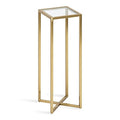 Gold Accent Drink Table - Modern Glam Side Table for Display & Storage