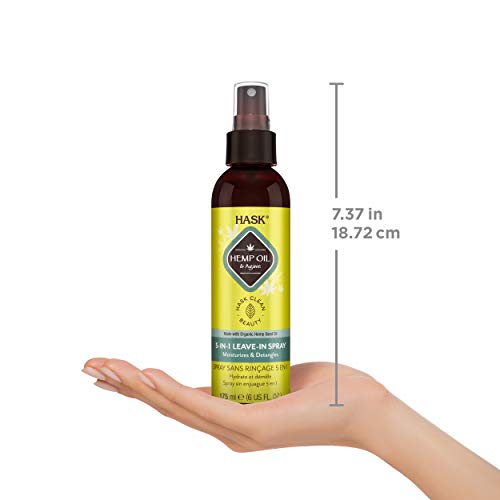 HASK Leave-In Conditioner Spray Set - 2 Pack for Nourished, Frizz-Free Hair with Hemp Oil