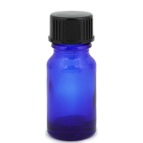 Vivaplex, 24, Cobalt Blue, 10 ml (1/3 oz) Glass Bottles, with Lids