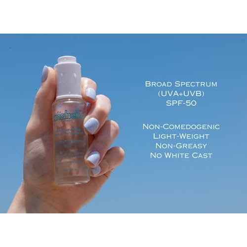 Natural Mineral & Invisible Moisturizing Serum with SPF 50 Lightweight Non-Greasy with Hyaluronic Acid Niacinamide Vitamin C Vitamin E & Non-Nano Zinc-Oxide