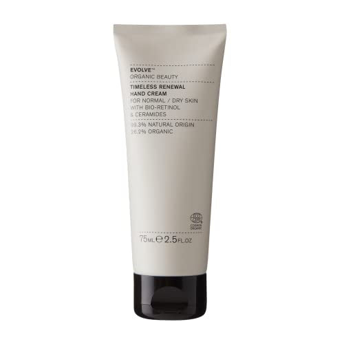 Evolve Organic Beauty - Natural Timeless Renewal Hand Cream | Small Batch, Vegan Clean Beauty (2.5 oz | 75 ml) Packaging May Vary
