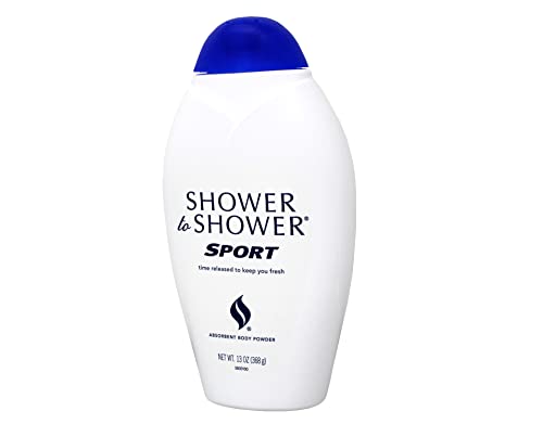 Shower to Shower Sport Absorbent Body Powder 13 oz (Pack of 4)