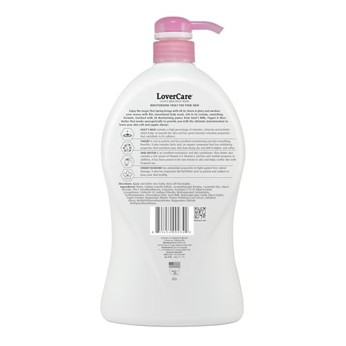LoverCare Goat's Milk Cherry Blossom Body Wash - 40.7 Fl Oz, Single Pack