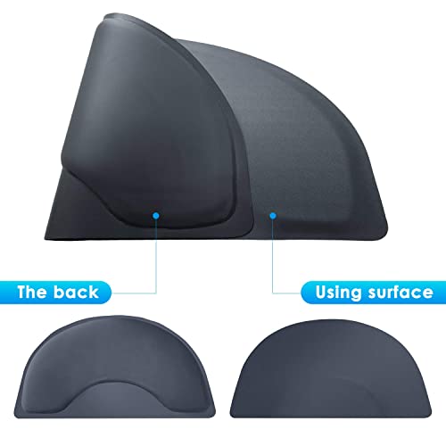 Barber Salon Chair Mat - 3x5 Anti-Fatigue Salon Floor Mat - Black Semi-Circle - 5/8" Thick