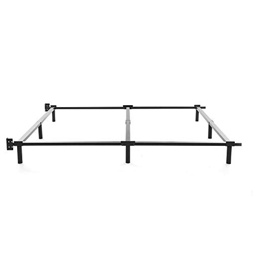 Queen Size Heavy Duty Metal Bed Frame - 7 Inch Support, 9-Leg Foundation, Black - Variation of THIS listing