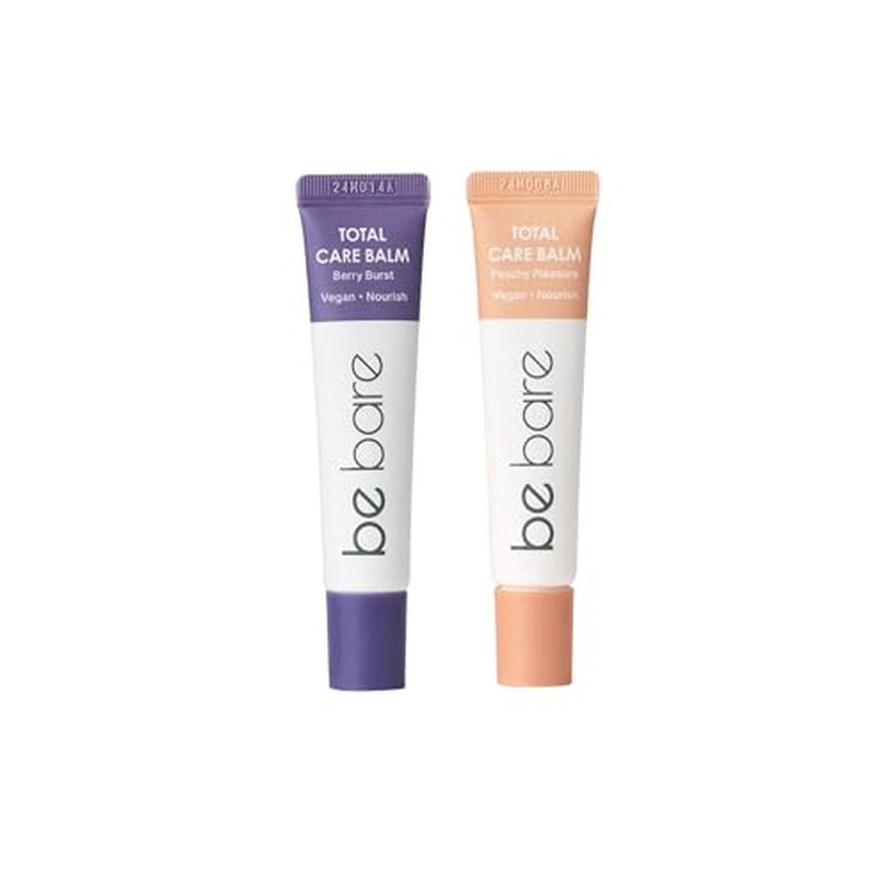 15 Min Pamper Me Kit and Total Care Balm Dual Pack: Korean Face Mask Essentials and Moisturizing Lip Balm Gift Set for Women