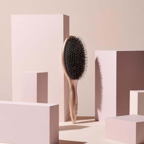 The Hair Edit Finish & Shine Boar Bristle Hair Brush - Gold, Regular