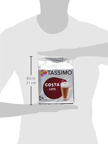 Tassimo Costa Latte 16-Count Pods Pack of 5 — 80 Discs, 40 Servings