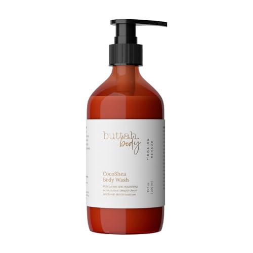 Hydrating Cocoa Shea Body Wash for Men & Women - Natural Nourishing 10oz